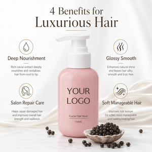 <span class=keywords><strong>Masque</strong></span> capillaire au caviar avec logo personnalisé 150 ml, soin nourrissant en profondeur, brillance et douceur, réparation en salon, <span class=keywords><strong>cheveux</strong></span> soyeux et faciles à coiffer - Product Image 2