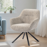 Fauteuil de salon moderne, chaise de détente décontractée beige, fauteuil simple pour la maison, le bureau et le salon
