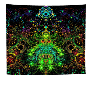 Tapisserie murale personnalisable en polyester fluorescent UV style vintage, motif mandala papillon <span class=keywords><strong>constellation</strong></span>, pour la maison – Fournisseur direct usine - Product Image 1