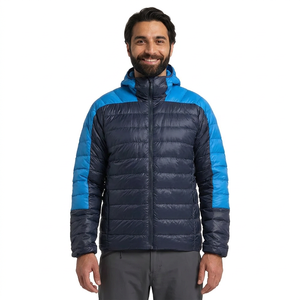Vestes matelassées personnalisées pour hommes Vestes légères et respirantes coupe-vent Manteaux d'hiver parfaits Vestes à bulles bleues pour garçons - Product Image 1