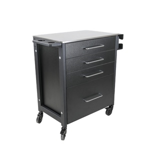 Moderne Zwarte Roestvrijstalen Tattoo Station <span class=keywords><strong>Trolley</strong></span> Rollende Schoonheidstoolwagen Met Stijlvolle Tattoo-Standaard - Product Image 4