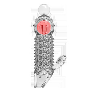 Anillo Vibrador para Pene con Diseño de Escamas de Dragón y Dientes de Lobo, Recargable por USB, Juguete de Estimulación para Adultos - Product Image 1