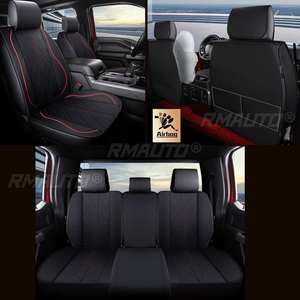 Housses de siège de voiture complètes 5 places en cuir, coussin avant + arrière pour Ford F150 F250 F350 F450 Crew Cab 2009-2022 - Product Image 3