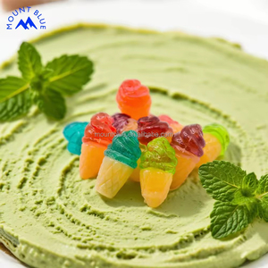 Nuevo diseño Halal 3D Jelly Gummy Candy Mix Fruit Flavor Ice Cream Jam Filled Cube-Shaped Cartoon Sweets Bonbons Bag - Product Image 3