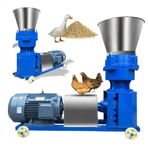 hot selling grass pelletizer animal feed making pellet machine with motor