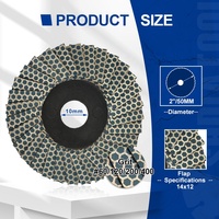 Disque abrasif diamanté électroplaqué de 2 po/50 mm pour le meulage, le polissage et l'ébavurage du granit, du marbre, des carreaux et du verre
