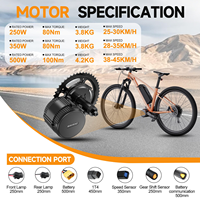 Kits de vélo électrique prêts à être expédiés, Bafang 48V 750W, version CAN, kit de conversion de moteur à entraînement central BBS02B avec écran couleur