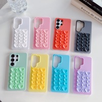 Coque de téléphone 2-en-1 détachable avec ventouse en forme de cœur et fonction anti-stress pour iPhone 7-18 Pro Max, antichoc, cadeau pour fille, protection intégrale