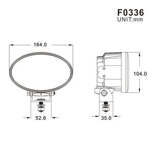 Máquina agrícola 80W <span class=keywords><strong>LED</strong></span> Luz DE TRABAJO 6,5 pulgadas Oval Flood Beam <span class=keywords><strong>LED</strong></span> Lámpara de trabajo para camión Tractor ECE R10 - Product Image 2
