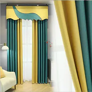 Solid Curtain with Blackout Lining Blackout Wide Windows Polyester Room Darkening Panel Liner for Bedroom