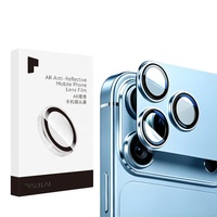 Protection d'objectif d'appareil photo intégrale en métal anti-bulles anti-chute avec verre AR AF pour iPhone 17, 17 Pro, 17 Pro Max, 18 Pro, 18 Pro Max