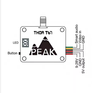 อุปกรณ์เสริมโดรน Ultra Long Range Flight PeakFPV Thor T67 6.1-7.2GHz 6110MHz-7210MHz 3W VTX กำลังส่ง 25mW\200mW\500mW\1000mW\3000mW 64CH - Product Image 5