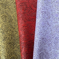 1.1MM Multicolore Phoenix Fleur Arabesque Bosse Texturé Floral En Relief PVC Tissu En Cuir Synthétique pour Sacs À Main Bagages