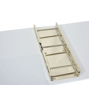 Fuxi PVC <b>Plastic</b> Binder White 3-Pipe Stationary Document Holder with Clear <b>Pocket</b>, School and Office Hardware Folder - Product Image 3