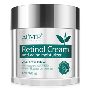 Crème Visage Anti-Âge <span class=keywords><strong>ALIVER</strong></span> Nourrissante à la Vitamine E 50ml et au Rétinol, Élimine les Rides, Crème Visage au Rétinol pour Blanchir la Peau - Product Image 2