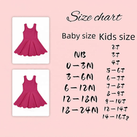 Robe élégante rose vif à volants pour petites filles DH ODM, sans manches, coupe évasée, idéale pour anniversaire ou mariage, marché australien