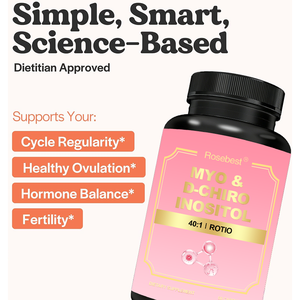 Capsules de Mélange de Myo-Inositol et de D-Chiro-Inositol Pur 40:1, Marque Privée OEM, Complément Alimentaire pour l'Équilibre Hormonal Pré-Conceptionnel pour Femmes - Product Image 2