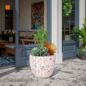 Classico decorazione per la casa intagliato a mano in <span class=keywords><strong>cemento</strong></span> fiori <span class=keywords><strong>Design</strong></span> vaso in stile moderno per uso interno ed esterno per la stanza - Product Image 6