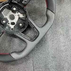 Volante Sportivo in Pelle/Suede/Fibra di Carbonio per <span class=keywords><strong>Audi</strong></span> B8/B8.5/B9, 3/4 Razze, 380mm, Compatibile con A3/A4/A5/Q5/Q7/Q8 <span class=keywords><strong>TT</strong></span> R8 - Product Image 3