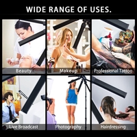 Lampe à lumière stellaire FOSOTO FT-SL6MINI 3200-5600K, 6 tubes LED, anneau lumineux avec trépied, alimentation portable AC/DC pour caméra, téléphone, vidéo