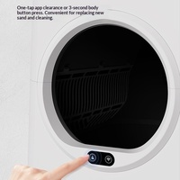 Bac à litière automatique pour chat adulte 80L, toilette électrique intelligente à nettoyage automatique, grande capacité, carré