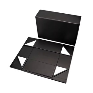 Boîte cadeau magnétique pliable de luxe en carton rigide noir mat avec logo personnalisé pour bougie, cadre <span class=keywords><strong>photo</strong></span>, vente en gros - Product Image 1