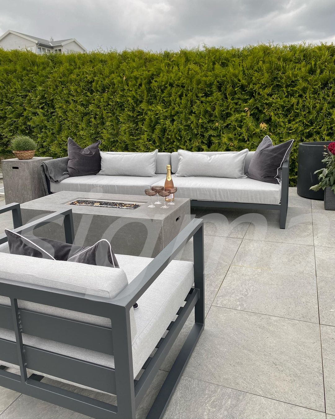 Patio garden furniture set outdoor simple wholesaler sofa lounge modular metal chairs for leisure