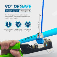 Cat6 UTP 90-Grad 8P8C Vergoldeter Ungeschirmter Werkzeugloser 110 Punch-Down Ethernet Netzwerk RJ45 Modularer Keystone-Anschluss
