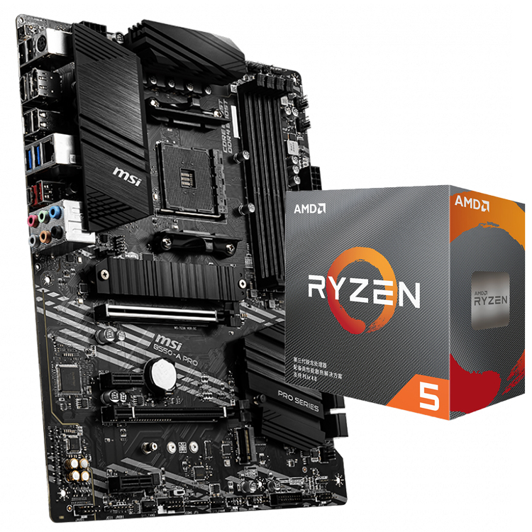 CPU MSI B550 + Ryzen 5 5500+gtx1070 MSI B550-A PRO Used Motherboard for AMD Ryzen 5/7/9