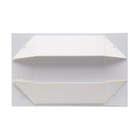 Emballage magnétique pliable blanc pour vêtements, logo à personnaliser, boîte-cadeau avec ruban, 50 pièces