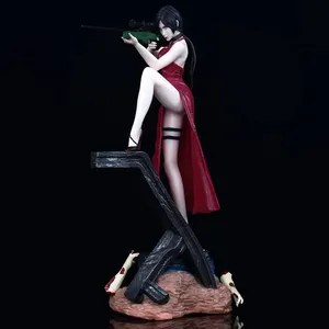 LEMON, juguetes de resina de PVC personalizados, juguete de acción de alta calidad, 39cm, Zombie huntress, postura de lucha, figuras de anime Ada Wong resident e