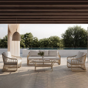 En Çok Satan Modern Dış Mekan Rattan Bahçe Koltuk Takımı, Alüminyum Çerçeveli, Veranda, Balkon ve Parklar İçin Çevre Dostu - Product Image 4
