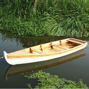 Bote de remo de madera de 4 m, rígido, decorativo, para paseos en parques acuáticos. - Product Image 4