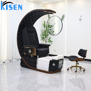 Fauteuil de Pédicure et <span class=keywords><strong>Manucure</strong></span> Électrique de Luxe Noir et Doré avec Fonction Dôme Ciel Étoilé, <span class=keywords><strong>Grand</strong></span> Modè<span class=keywords><strong>le</strong></span>, pour Spa des Pieds et Massage - Product Image 3