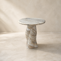 Table d'appoint moderne en marbre de jade nuage naturel avec base en spirale, table d'appoint de luxe, table d'angle pour salon et chambre à coucher