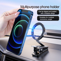 Pemegang ponsel perjalanan pesawat magnetik, inovatif baru dukungan telepon rotasi 360 braket ponsel universal penggunaan banyak