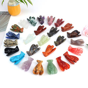 クリスタルエンジェル1.5インチ混合材料彫刻スピリットローズクォーツエンジェル工場卸売 - Product Image 2