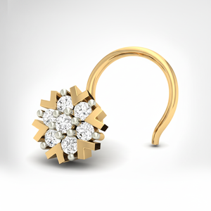ต่างหูเพชรทรงกลมเจียระไนบริลเลียนท์ 0.16 กะรัต ทองคำขาว 14K สี GH ความสะอาดระดับ SI สำหรับผู้หญิงและเด็ก - Product Image 2