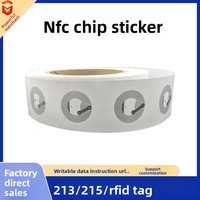 Étiquettes NFC 213/215/216, autocollants électroniques RFID anti-métal haute fréquence pour jeux muraux musicaux, étiquettes blanches à incrustation humide