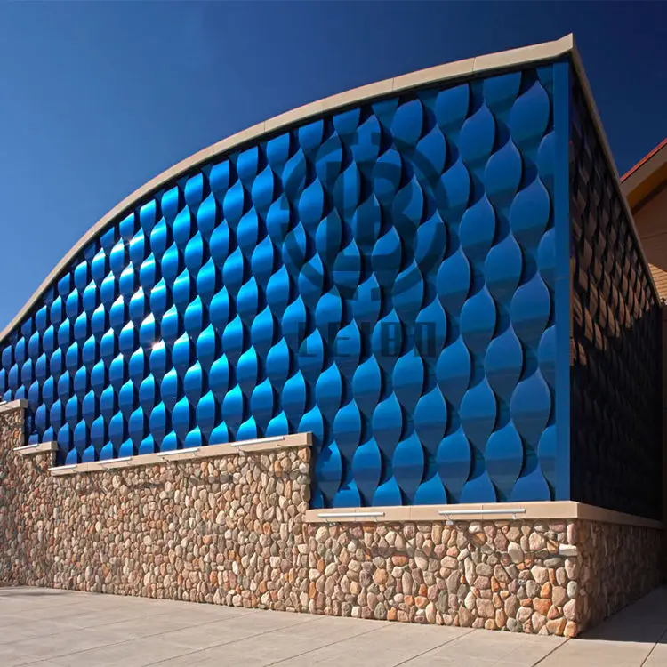 חיצוני קיר אדריכלי מחורר מתכת Brise אלומיניום חזית חיפוי פנלים