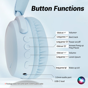 Novos Fones de Ouvido Sem Fio Estilosos e Confortáveis, Tendência Colorida, Fones de Ouvido para Meninas OEM para Uso Móvel e Viagens - Product Image 5