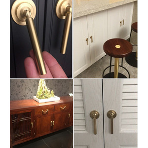 Brass Cabinet Handle <b>Knob</b> Cylindrical European Style Antirust Furniture Drawer Door Hardware - Product Image 5