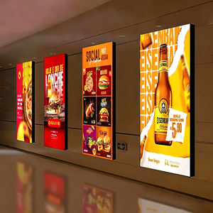 Caja de Luz LED Rectangular Personalizada a Todo Color, Montaje en Pared, Marco de Aluminio, Alto Brillo 5000 Lúmenes, para Letreros Publicitarios - Product Image 1