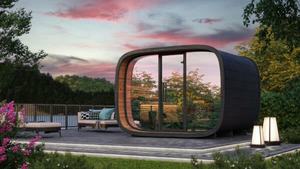 Sauna Eléctrica Exterior de Madera Sólida Cuadrada para 6 Personas, Vapor Húmedo, Ecológica, para Gimnasio/Spa, con Estufa de Leña - Product Image 3