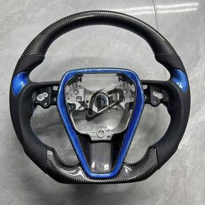 <span class=keywords><strong>Volante</strong></span> de Fibra de Carbono Forjado Personalizado para Toyota Camry Gen 8th 2018-2023 Estilo <span class=keywords><strong>Deportivo</strong></span> <span class=keywords><strong>TRD</strong></span> con Forma de D y Cuero Perforado - Product Image 3