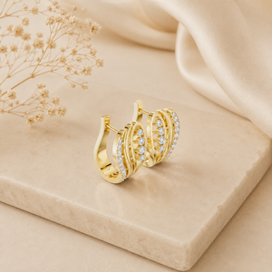 22K Gold Jhumka <b>Earrings</b> for Women Traditional Ethnic Jewelry Bridal Wedding Party Wear Luxury Collection - Product Image 2