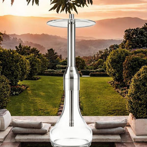 Chicha portable en acier inoxydable avec base en verre, ensemble complet pour fumer - Product Image 5