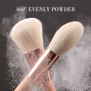 Makeup <b>Brush</b> Set 8-Piece Goat Hair Wood Handle Face Foundation Application <b>Brushes</b> <b>Round</b> Shape - Product Image 2