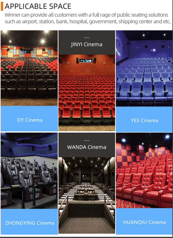 Recliner Cinema Seat Audience Classical Reclining Durable theater sofa lazy boy chair recliner