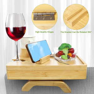 Vente chaude bambou 360 degrés <span class=keywords><strong>pivotant</strong></span> canapé accoudoir canapé <span class=keywords><strong>plateau</strong></span> <span class=keywords><strong>table</strong></span> avec canapé bras porte-gobelet - Product Image 2